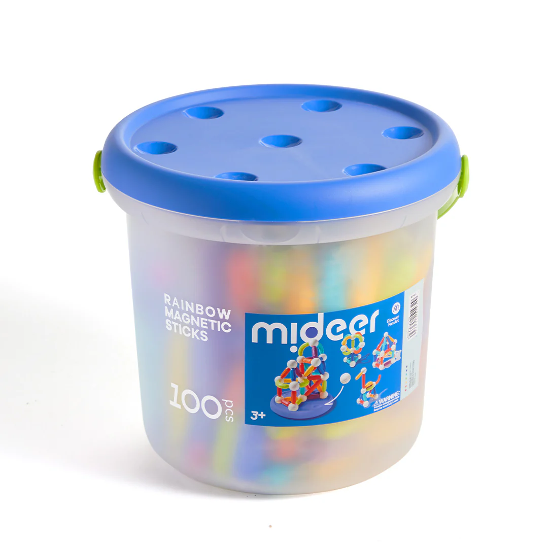 Mideer - Rainbow Magnetic Sticks - 100Pcs - Age 3+