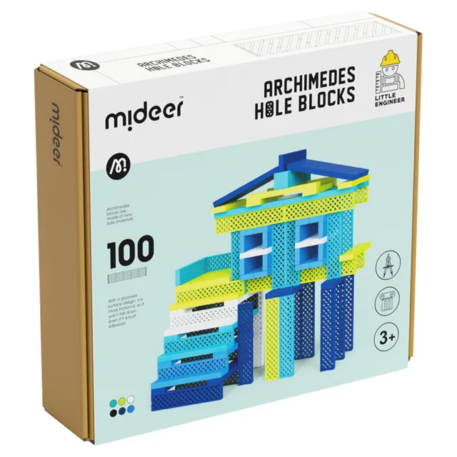 Mideer - Archimedes Diamonds Hole Blocks - Cold color - 100 pieces - Age 3+
