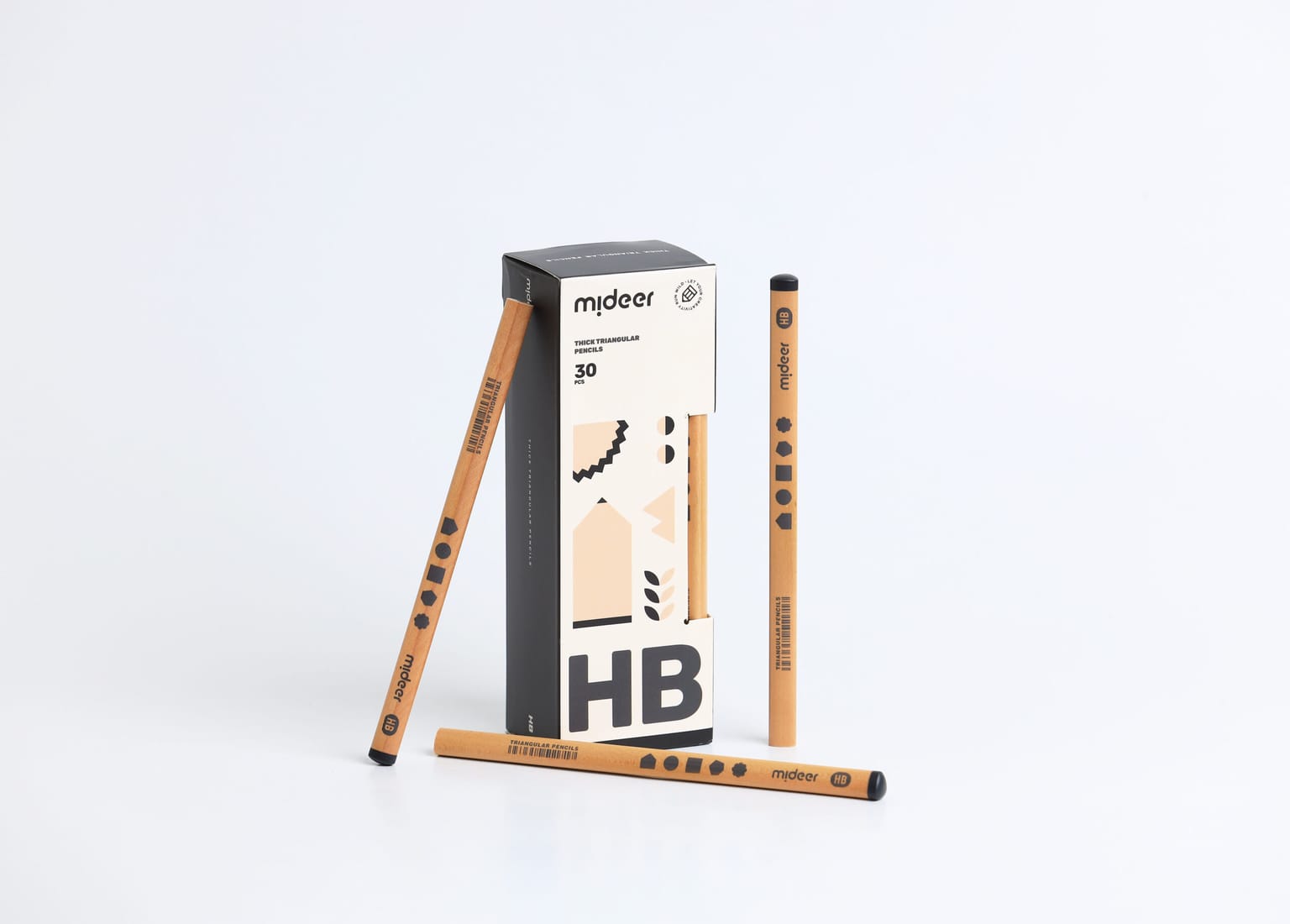 Mideer - Thick Triangular Pencils - HB (30pcs) - Age 6+