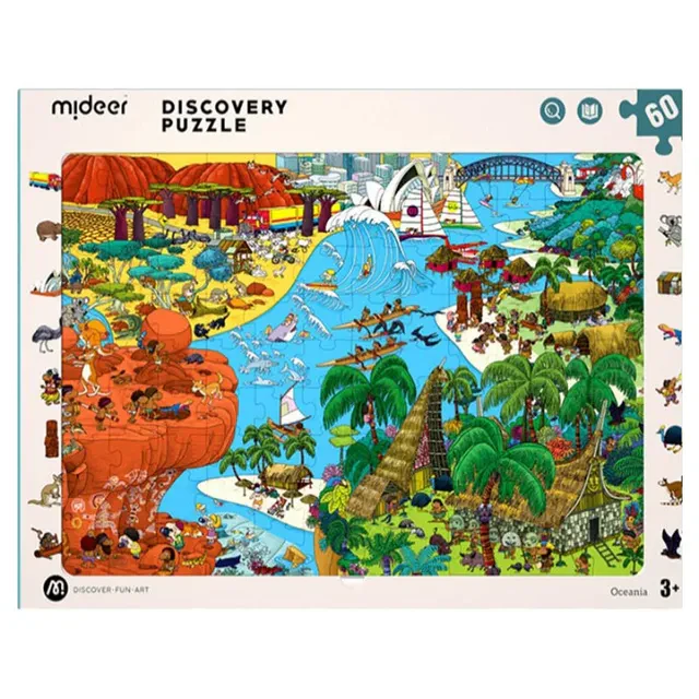 Mideer - Discovery Puzzle - Big World Small World Oceania - 60P - age 3+