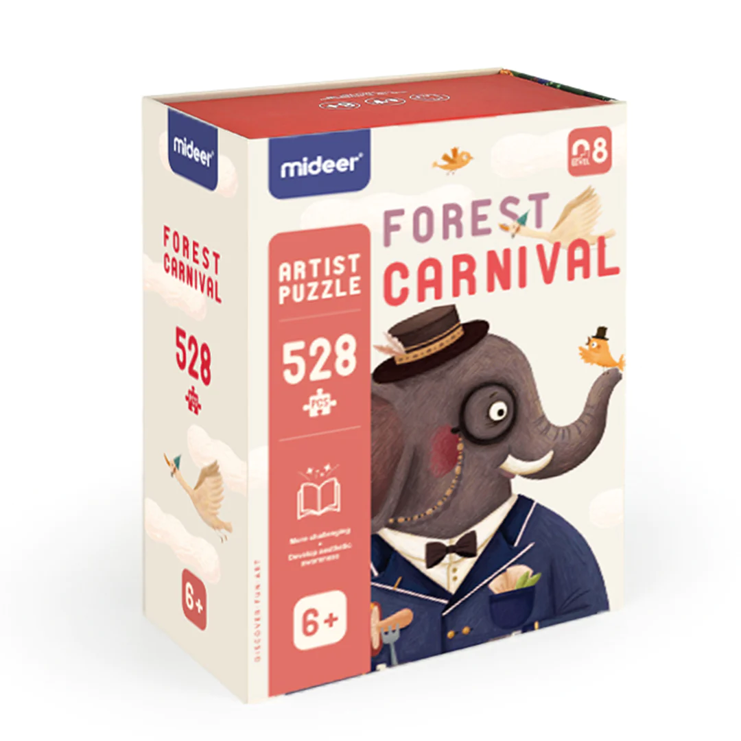 ميدير - لعبة تركيب البازل كرنفال الغابة - 528 قطعة - العمر 3+