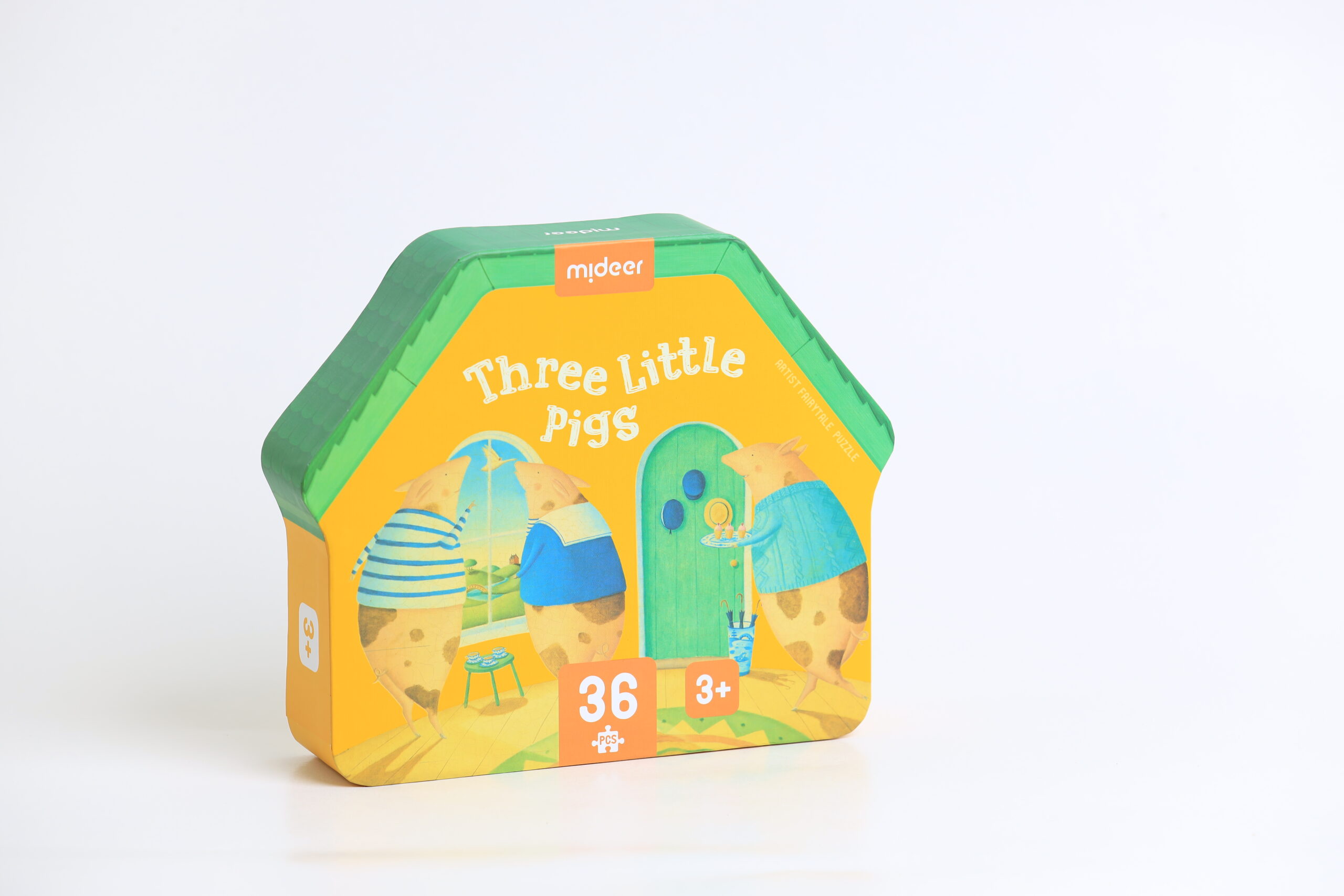 Mideer - Artist's Fairy Tale Puzzle - Three Little Pigs - 36 Pieces- Age 3+