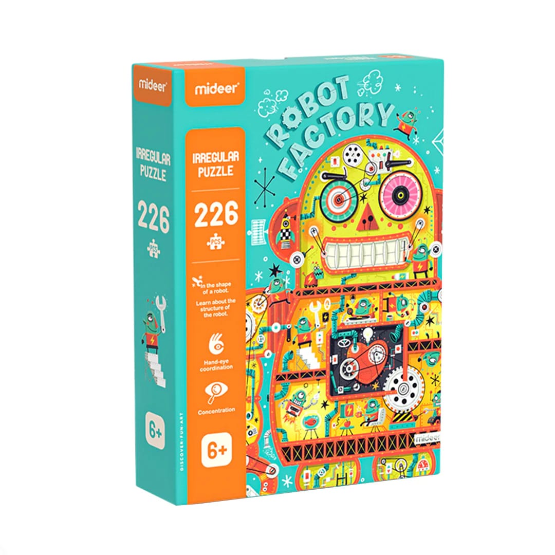 ميدير - لعبة تركيب الأشكال - بازل مصنع الروبوتات - 226 قطعة - العمر 5+