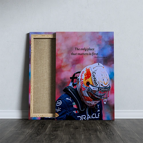 Max Verstappen From Formula 1 Printed Canvas - size A4