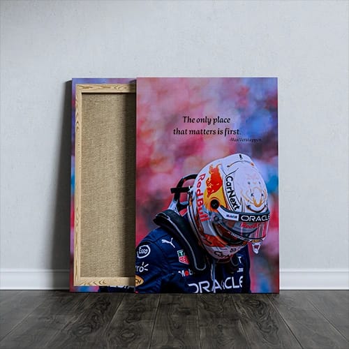Max Verstappen From Formula 1 Printed Canvas - size A4
