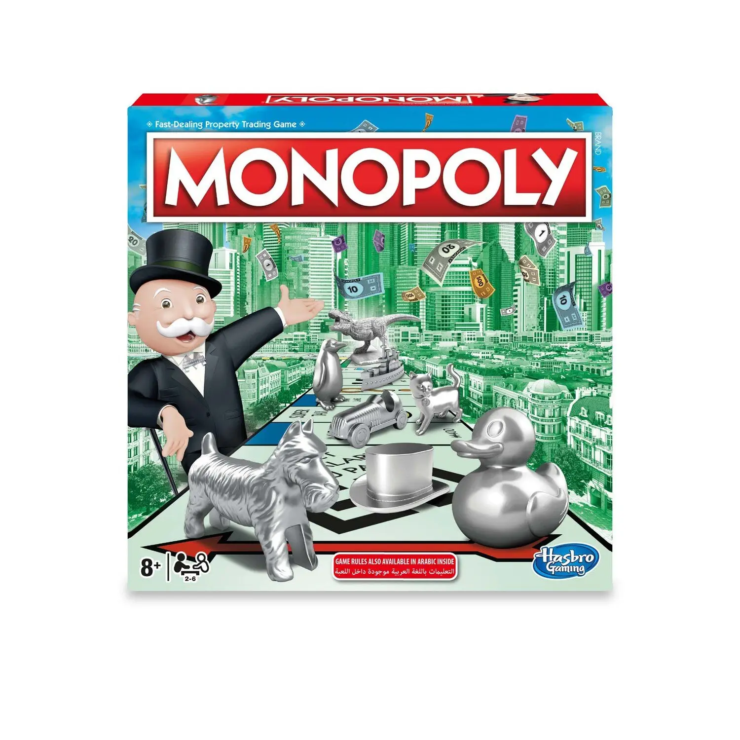 Monopoly Classic Game – Rubber Ducky, T-Rex & Penguin Tokens Edition (Ages 8+)