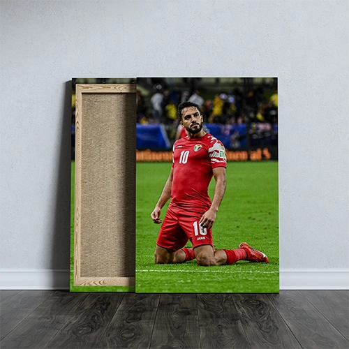 Musa Ta’mary from Jordan’s Football Club Printed Canvas - size A4