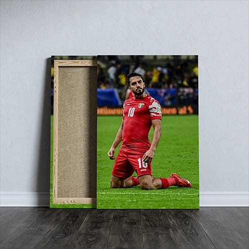 Musa Ta’mary from Jordan’s Football Club Printed Canvas - size A4