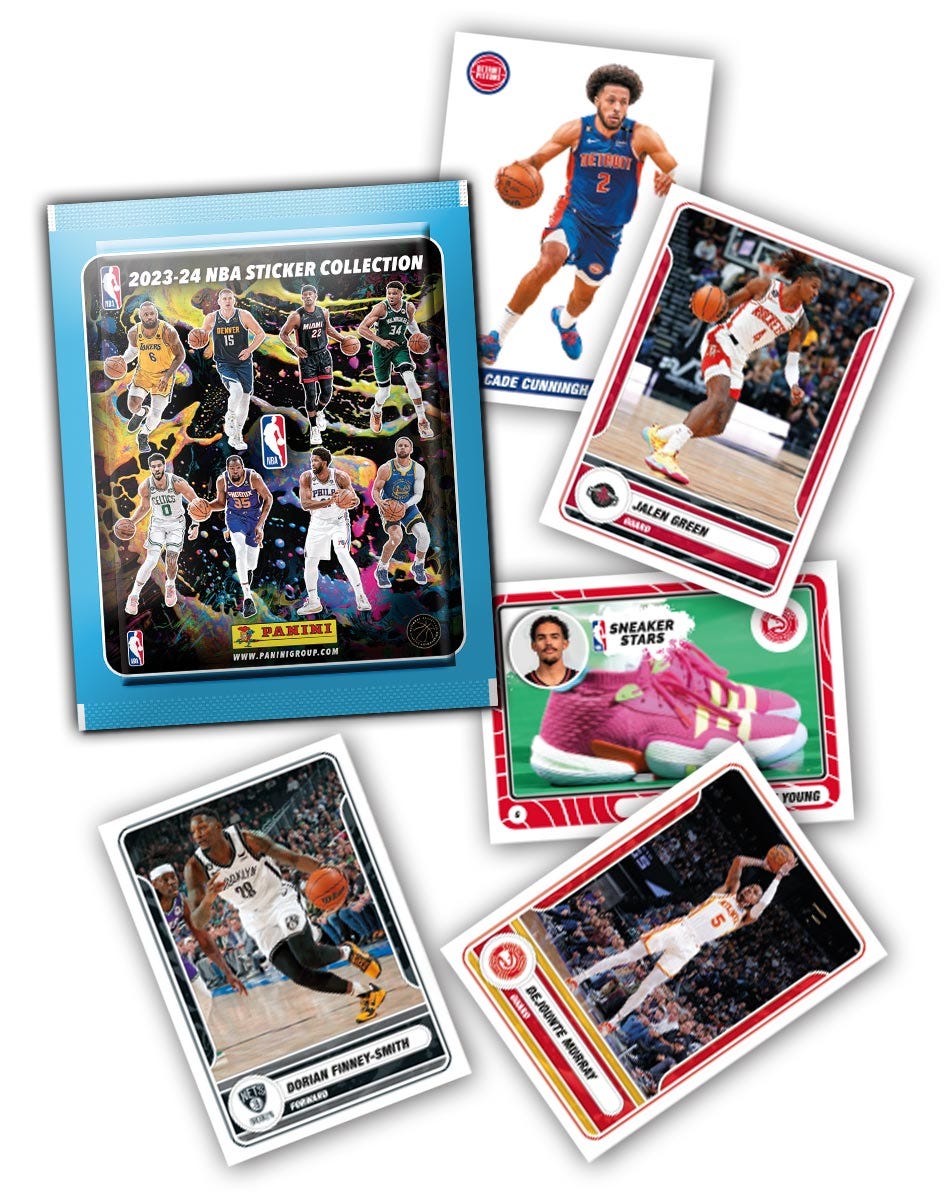 Panini NBA 2023-24 Stickers and Card Trading Pack