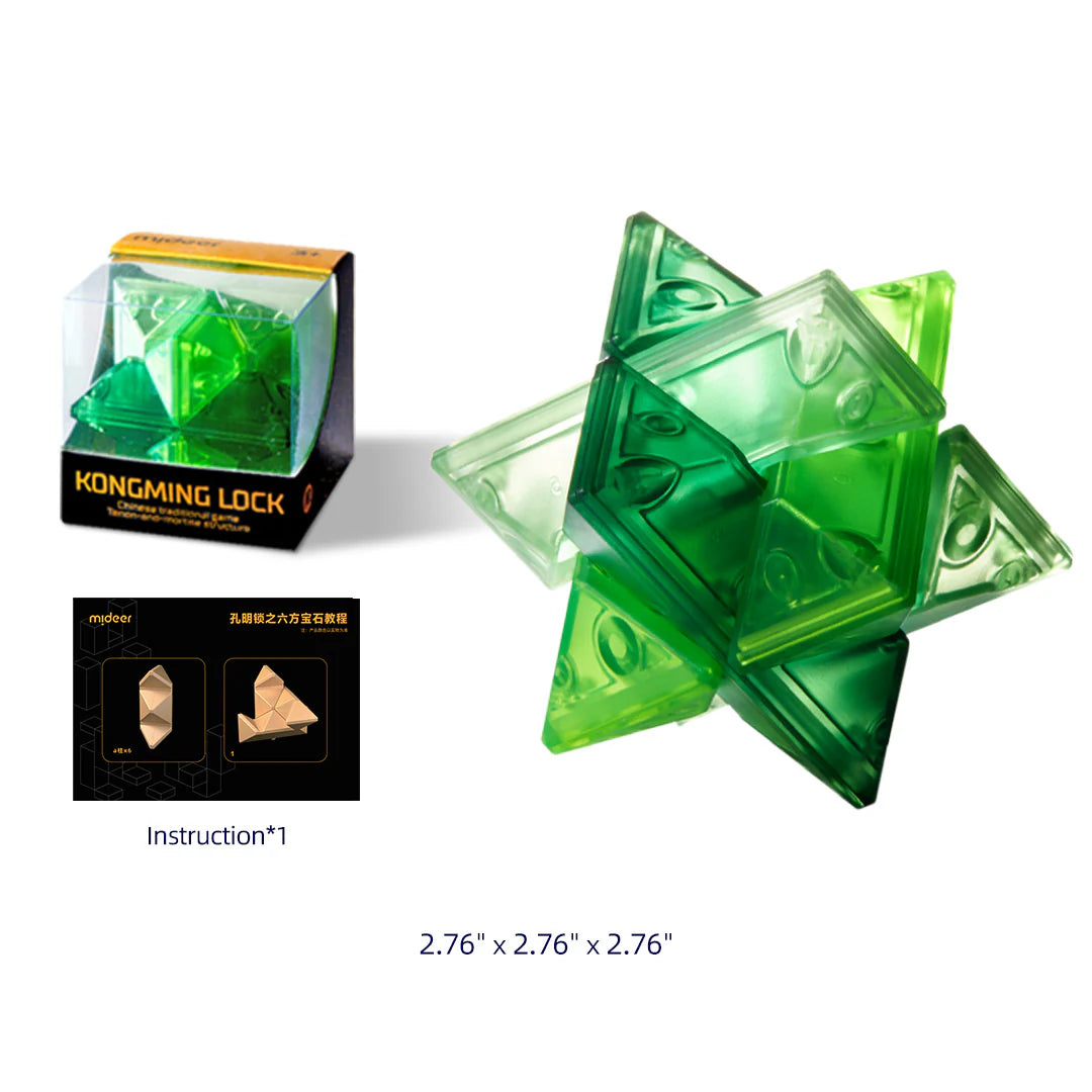 Mideer Neon Space Kongming Lock Hexagonal Gem