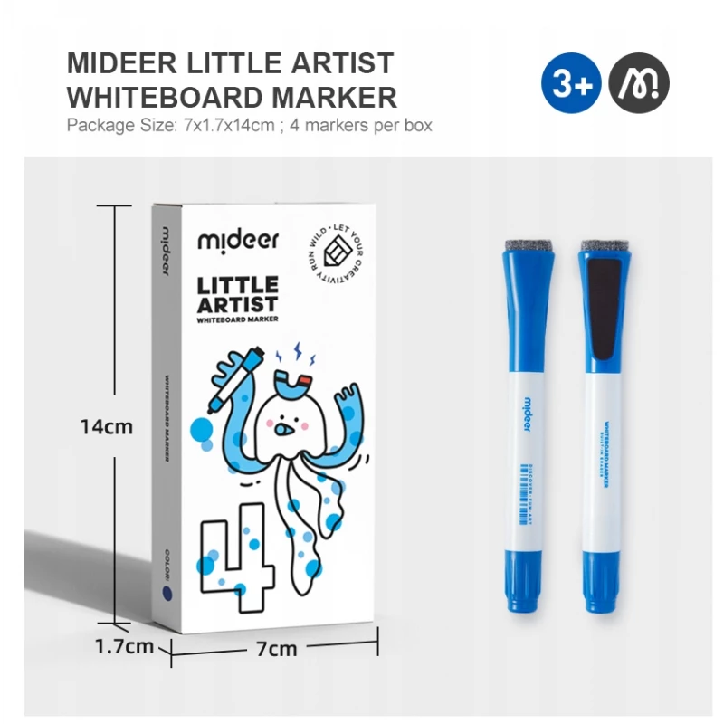 Mideer Little Artist Whiteboard Marker - Blue
