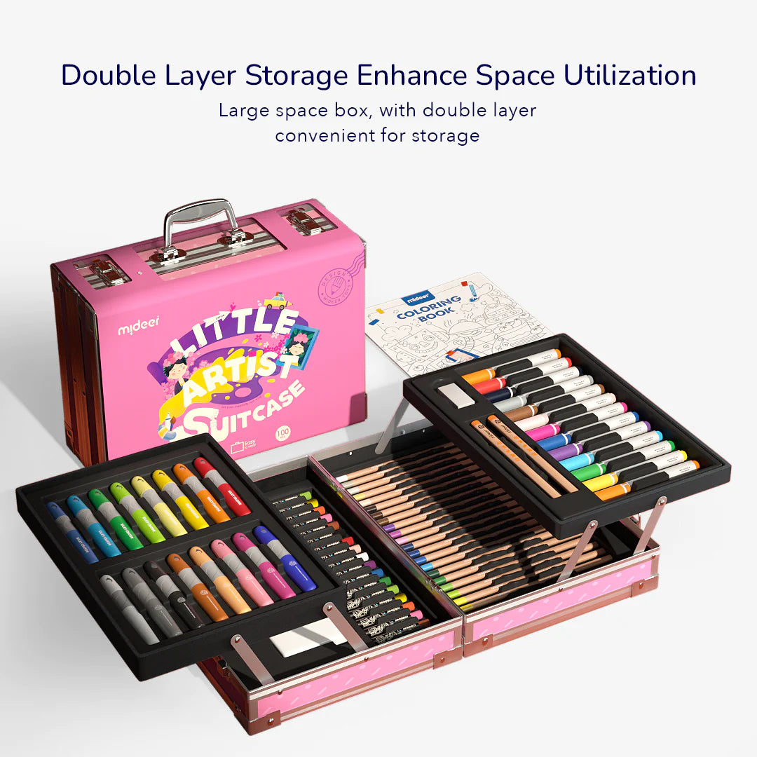 Mideer Artist Suitcase - Pink - Age 3+
