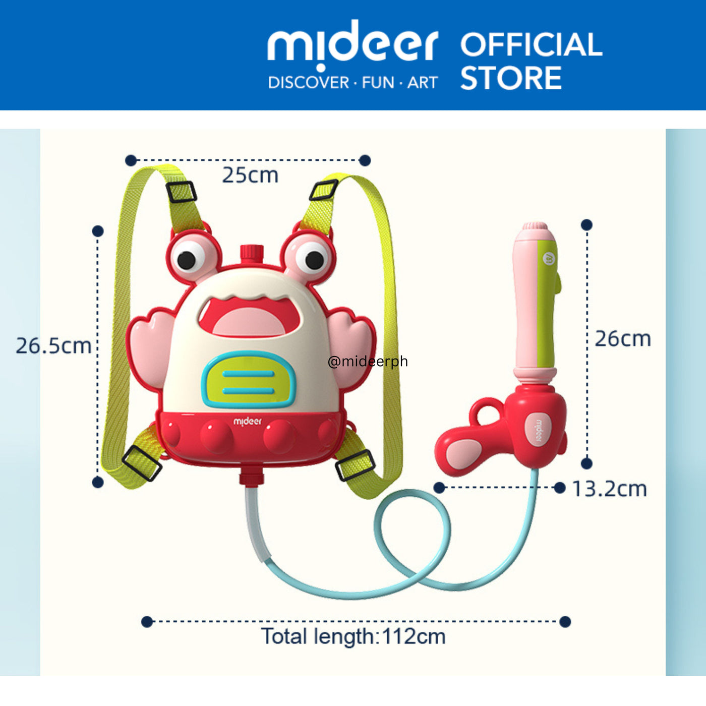 Mideer Crab Backpack Water Gun