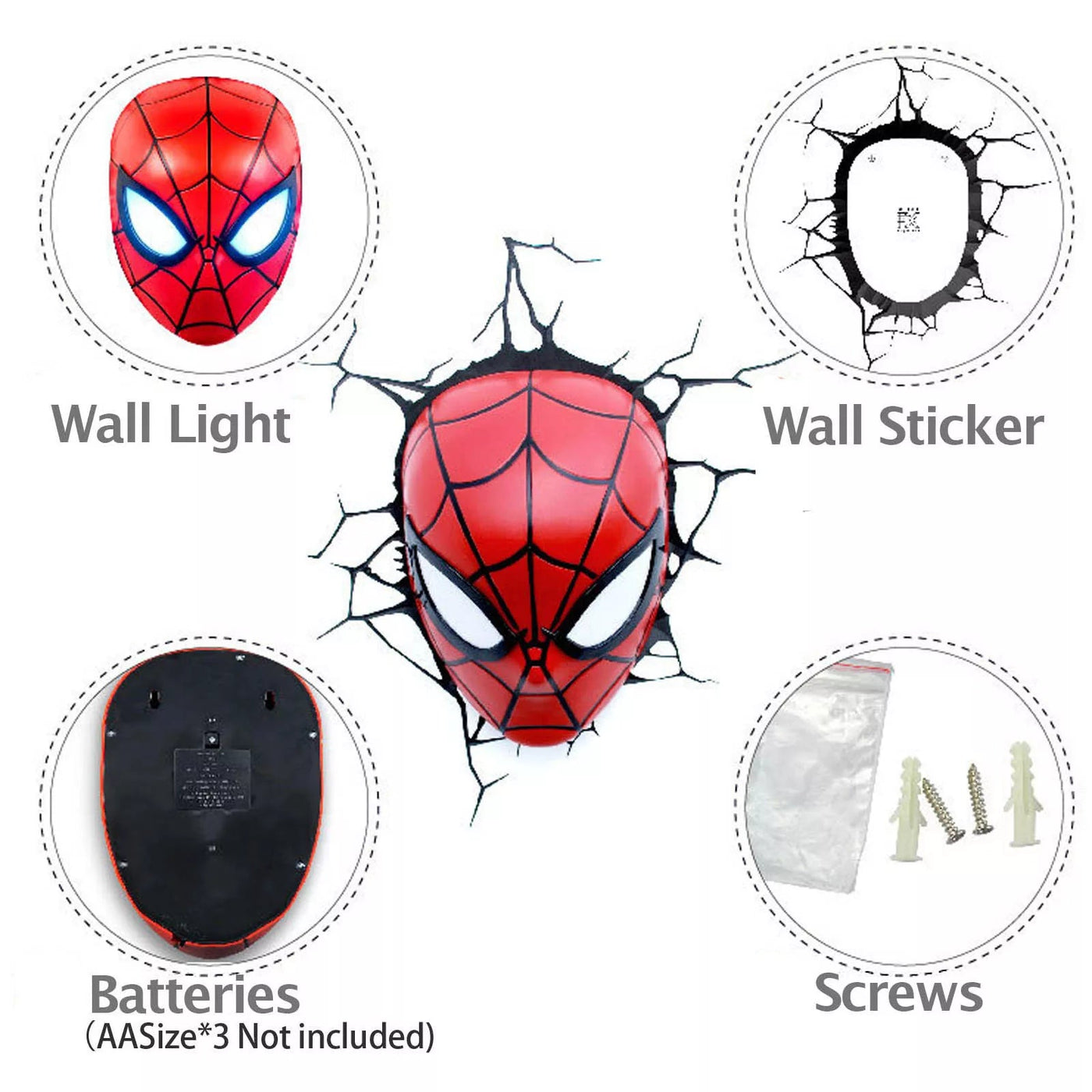 3D Marvel Spider-Man Light