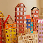 Mideer Cityblocks Archimedes Wooden Blocks - Warm Colour Palette