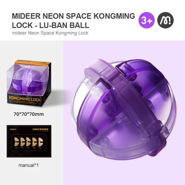 Mideer Neon Space Kongming Lock Lu-Ban Ball
