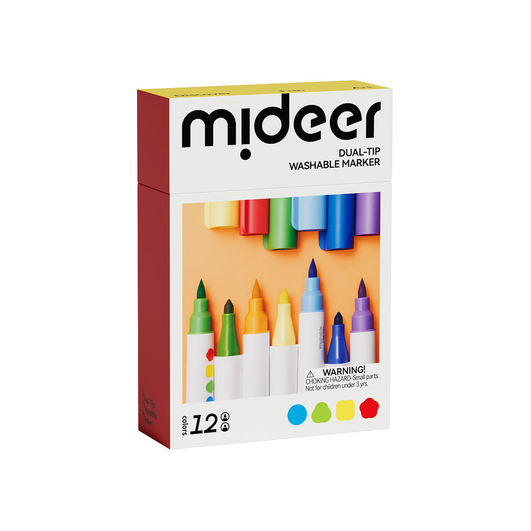 Mideer Washable Markers (12 Colours)