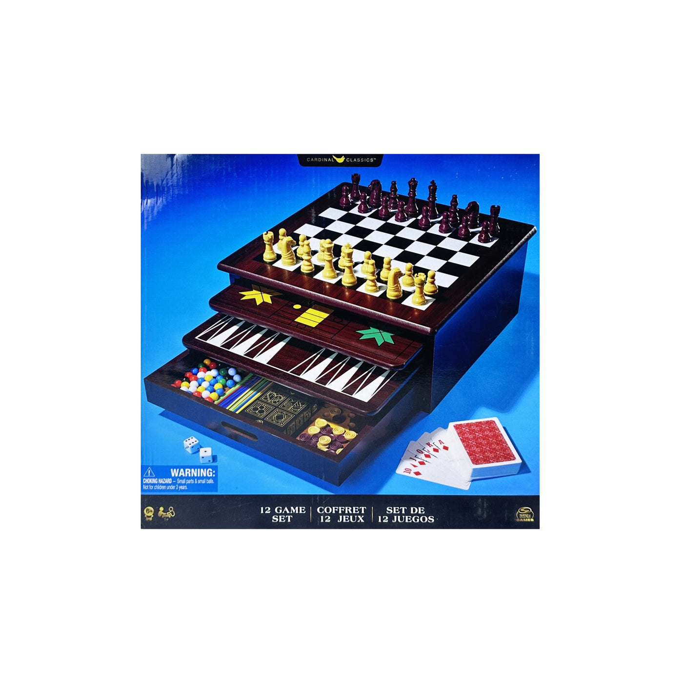 12-in-1 Wooden Game Center
