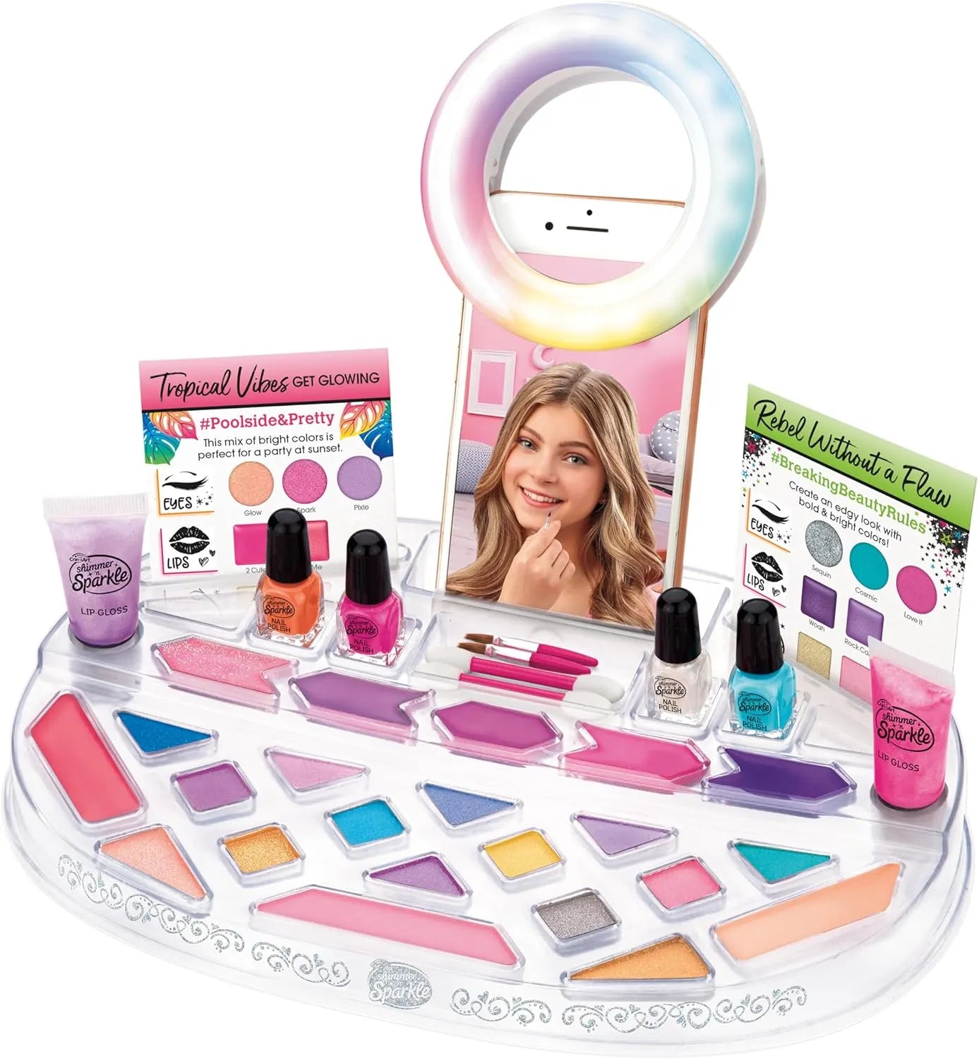 Cra-Z-Art Shimmer And Sparkle Light Up Beauty Studio