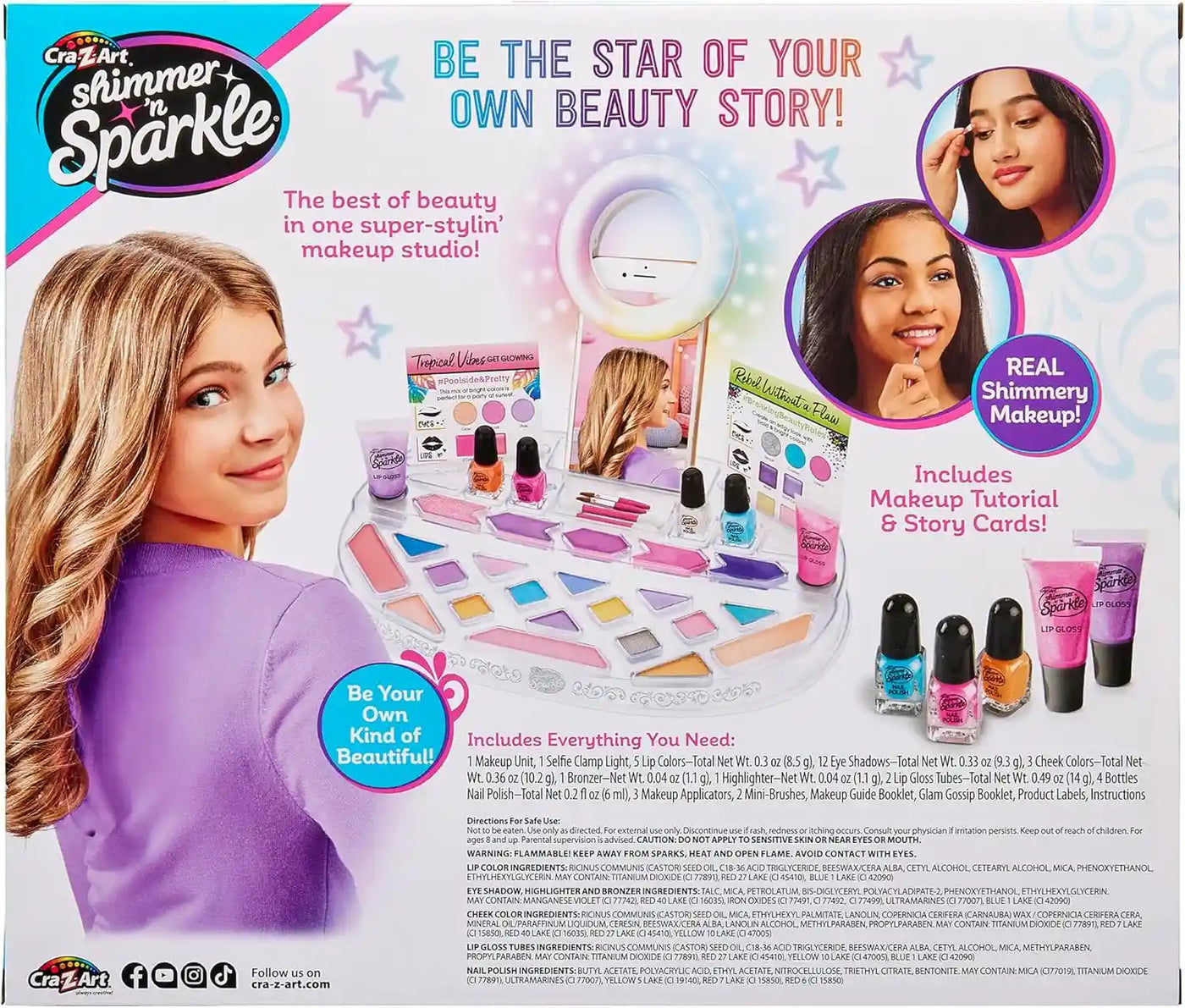 Cra-Z-Art Shimmer And Sparkle Light Up Beauty Studio