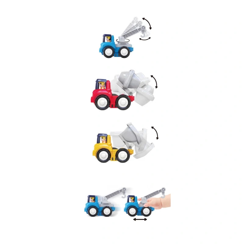 Hola 4WD Construction Trucks Toy Set