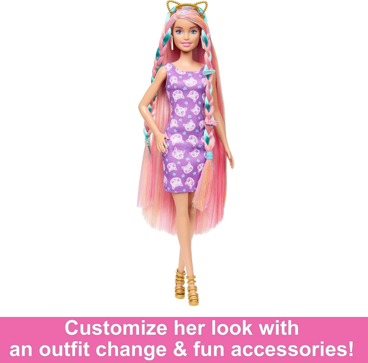 Barbie Hairband Pop Doll Assorted A - Poseable Figure