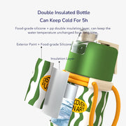 Mideer Portable Spray Cup Water Bottle Ocean Green