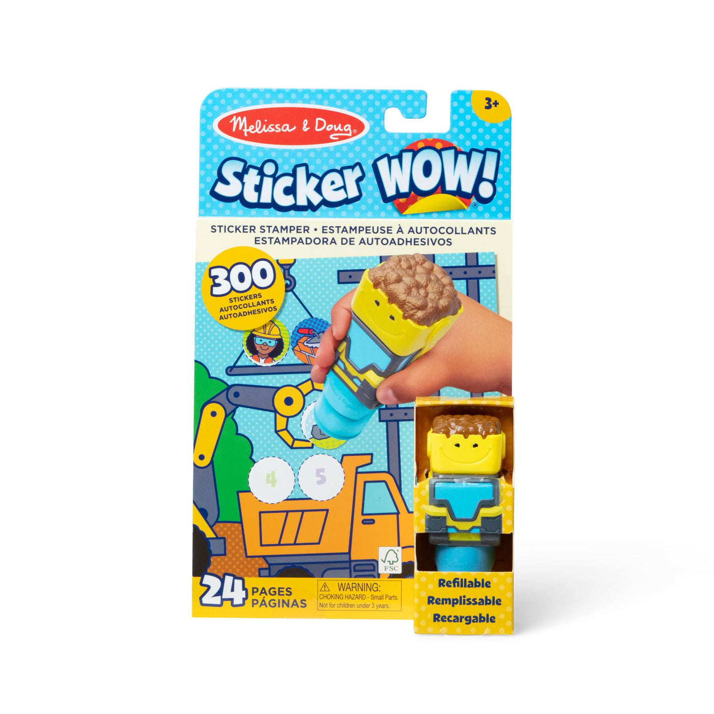 Melissa & Doug Sticker WOW! Activity Pad & Sticker Stamper - Bulldozer