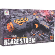 Blaze Storm Manual Soft Bullet Blaster 20 Bullets - Foam Battle Toy