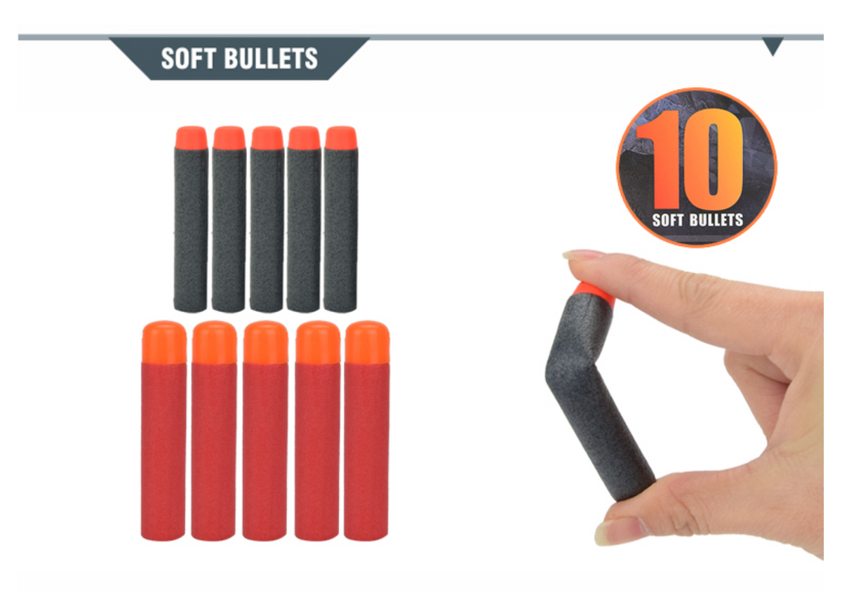 Blaze Storm Manual Blaster Small and Big Bullets - Foam Battle Toy