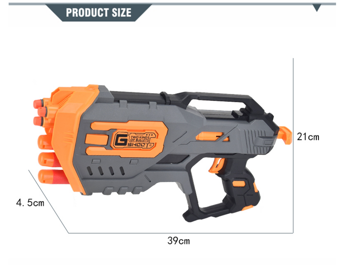 Blaze Storm Manual Blaster Small and Big Bullets - Foam Battle Toy