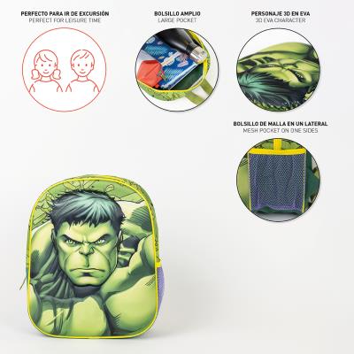 Avengers Hulk 3D Backpack for Kids