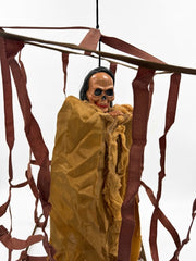 Halloween - Skeleton Figure In Brown Cage