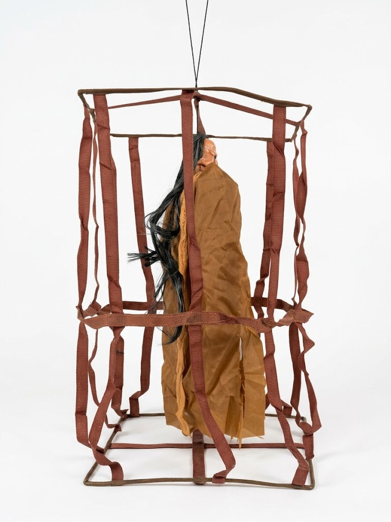 Halloween - Skeleton Figure In Brown Cage