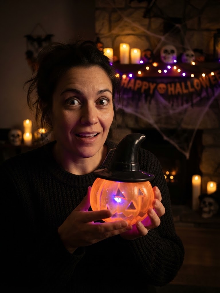 Halloween - Small Light-Up Pumpkins, Pack Of 12