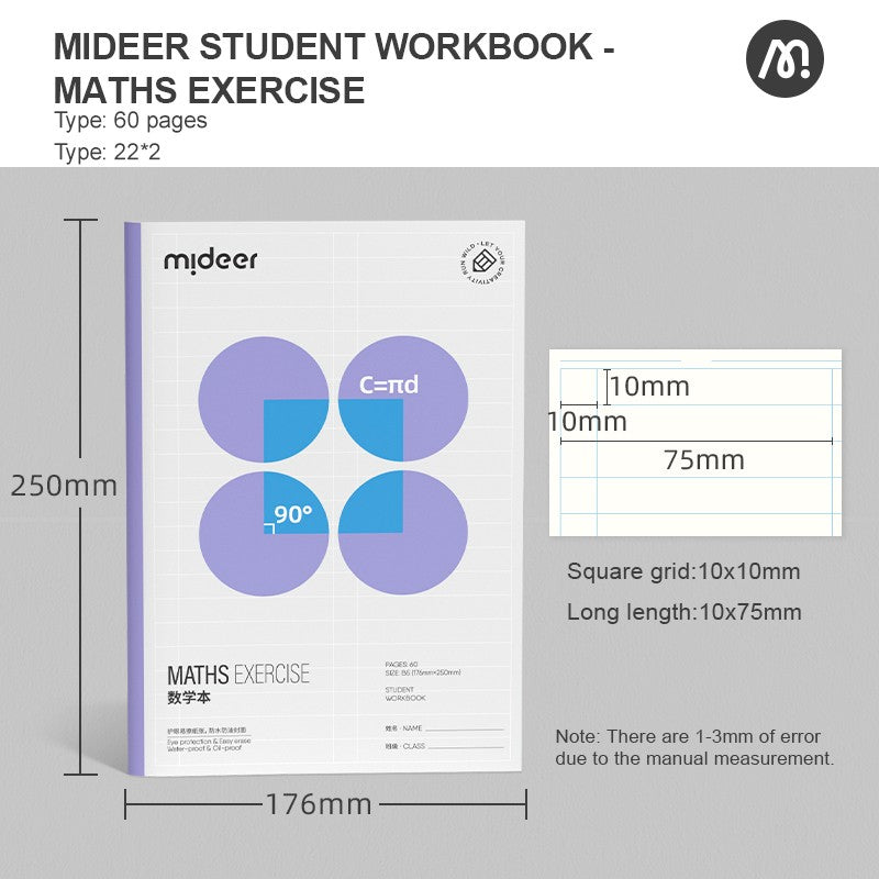 Mideer Student Workbook Math Exercise Age 4+