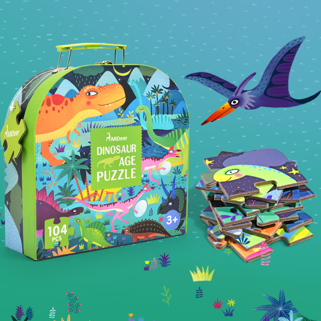 MiDeer Gift Box Puzzle, Dinosaur Age