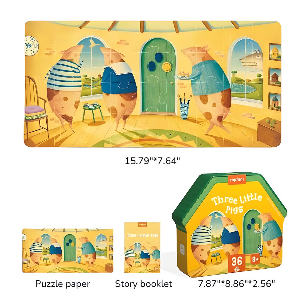 Mideer Artist's Fairy Tale Puzzle Three Little Pigs