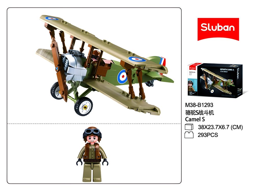 Sluban Sopwith Camel Model Bricks 1/35 Scale