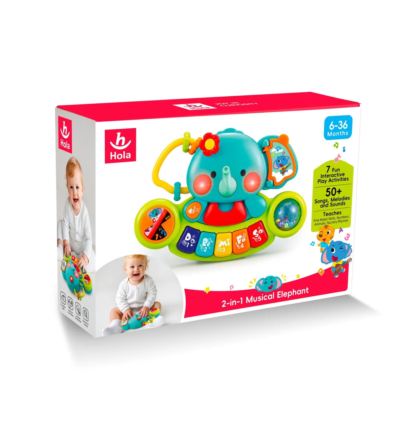 HOLA 2-in-1 Musical Elephant