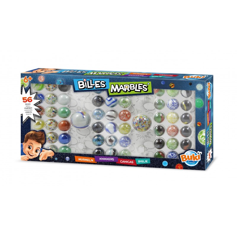 Buki Marbles Set Small - Classic Colorful Marble Game