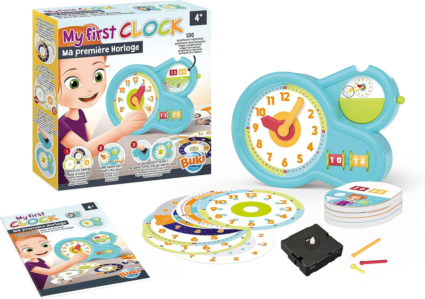 Buki My First Clock – Hands-On Learn to Tell the Time Toy for Kids - Ages 3+