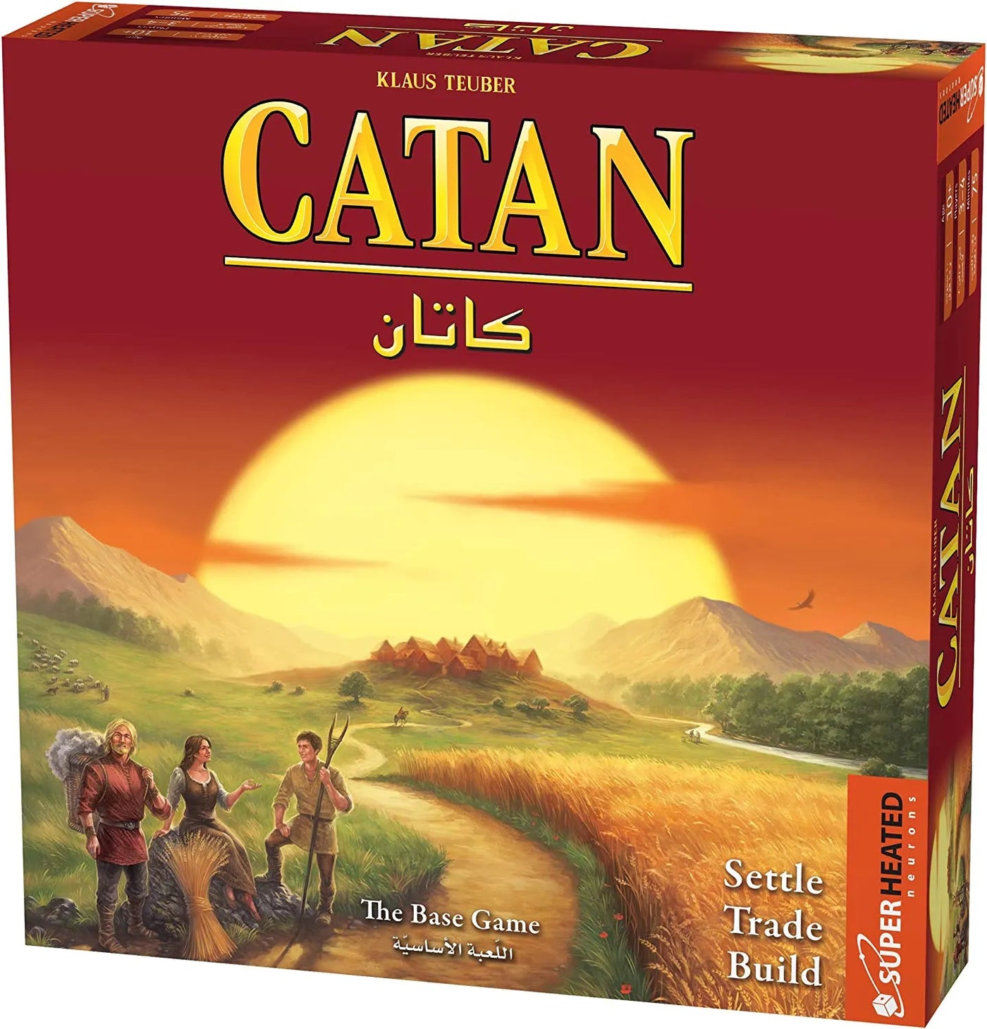 لعبة كاتان الأساسية 3-4 لاعبين (العربية، الإنجليزية)