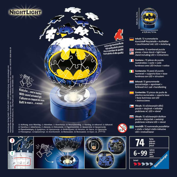 Ravensburger Batman 3D Night-Light 72 Piece Puzzle