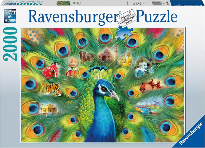Ravensburger Land of the Peacock 2000pc Puzzle - Jigsaw