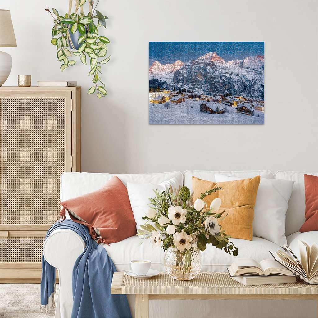 Berner Oberland Mürren Puzzle 1000 Pieces - Scenic Alpine Jigsaw