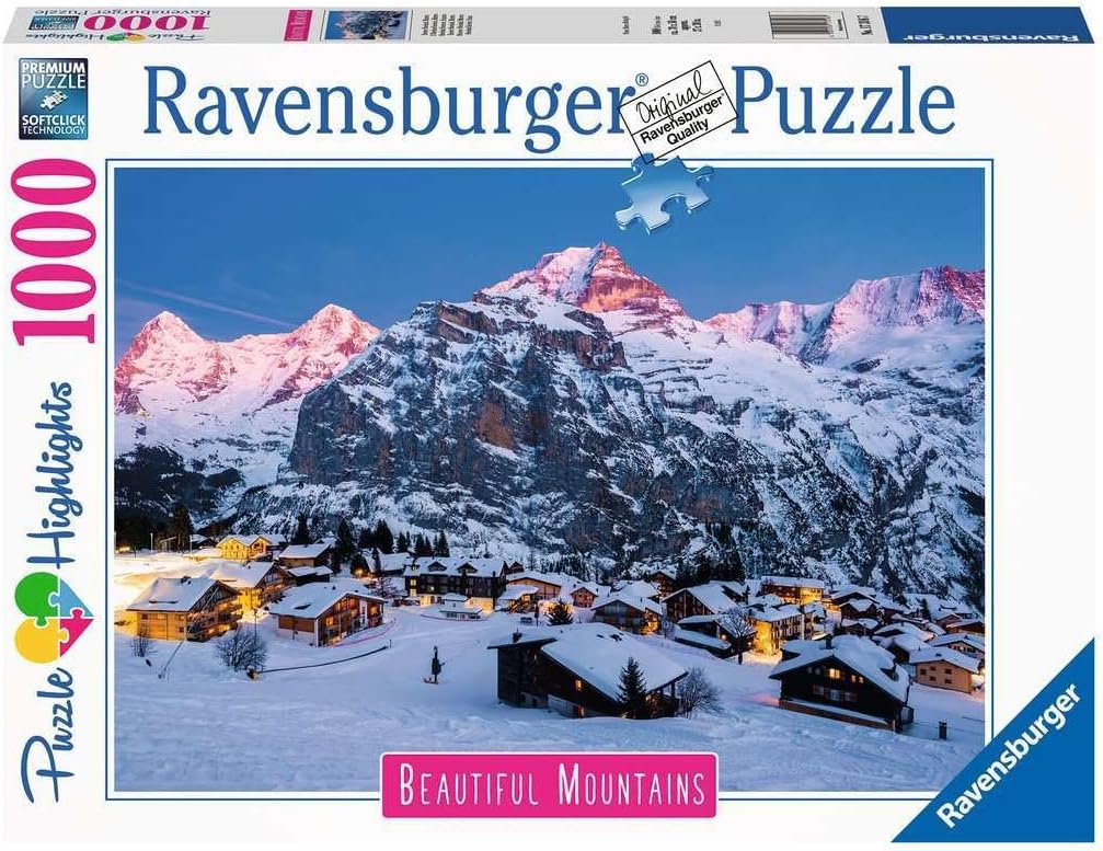 Berner Oberland Mürren Puzzle 1000 Pieces - Scenic Alpine Jigsaw