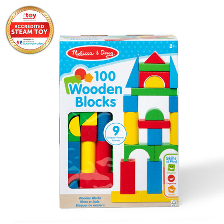 Melissa & Doug 100 Wooden Blocks