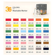 Mideer Washable Marker Small Tip - 36 Colours