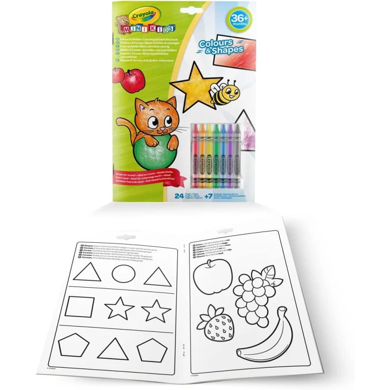 Crayola Colour & Shape Activity Book with 8 Crayons